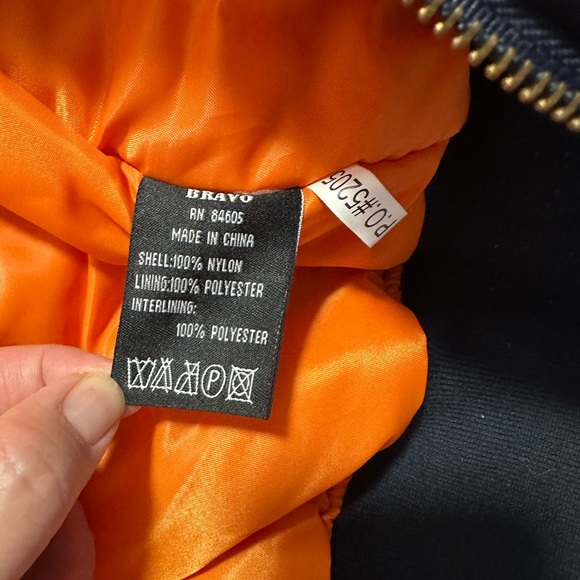 NASA Bomber Pilot Jacket Youth Medium Blue - Picture 8 of 9